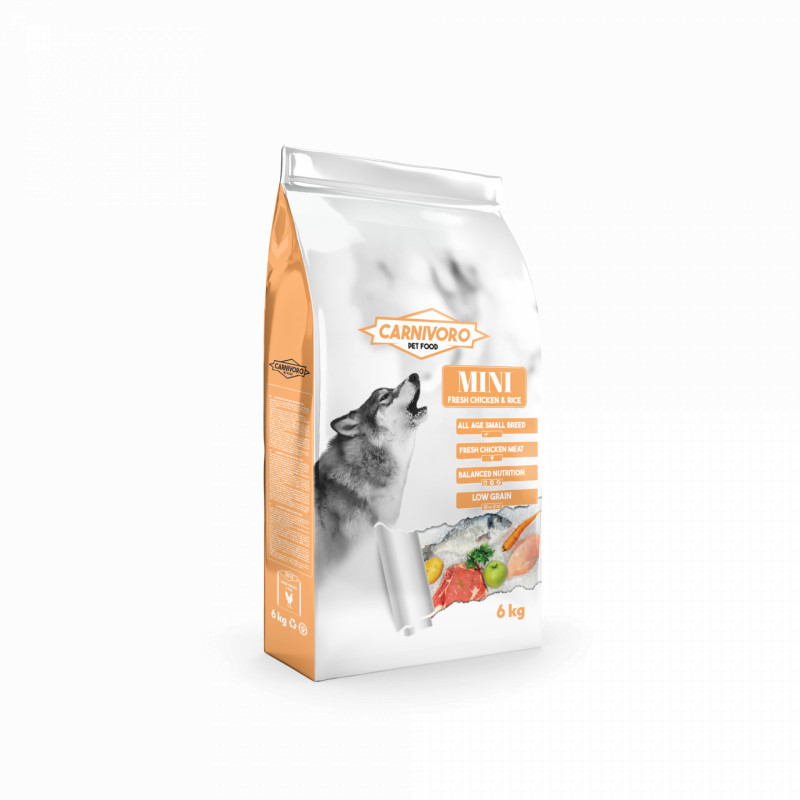 Carnivoro pollo raza pequeña 6kg