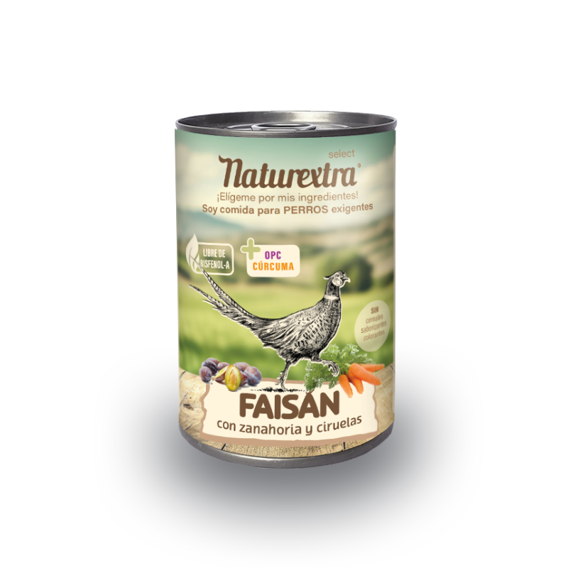 Naturextra Faisan Zanahoria y Ciruelas para Perros