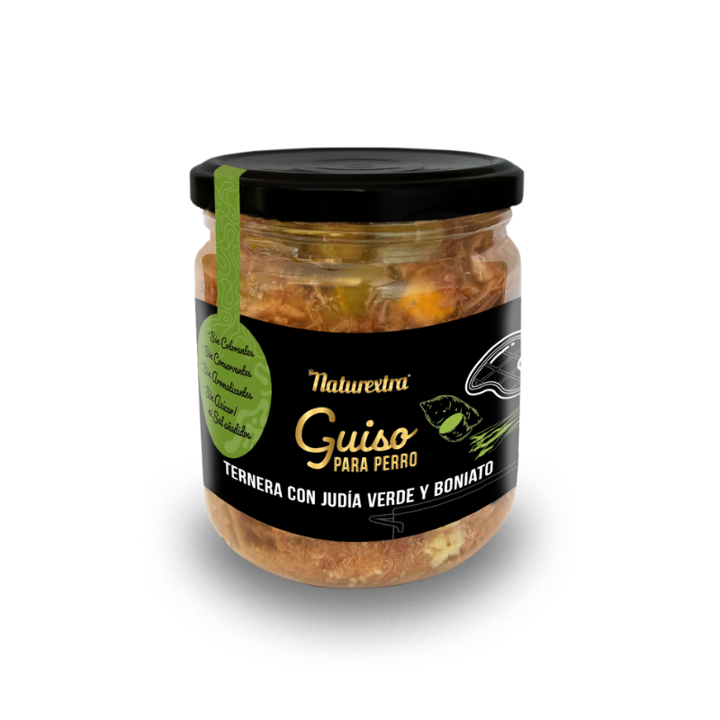 Naturextra Guiso para Perros ternera Judia verde y Boniato 300gr