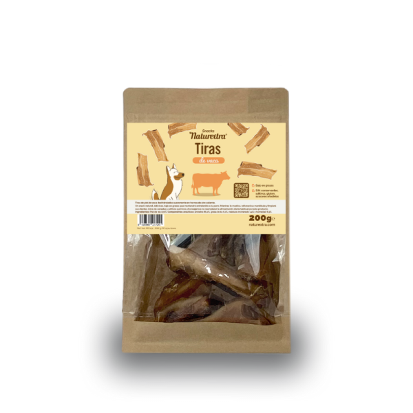 Tiras de piel de Vaca Snack para Perros
