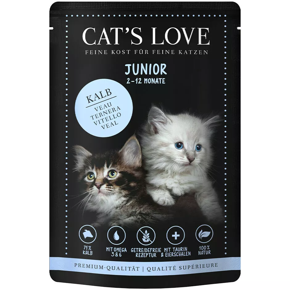 Cat'S Love para gatos Junior Ternera puro