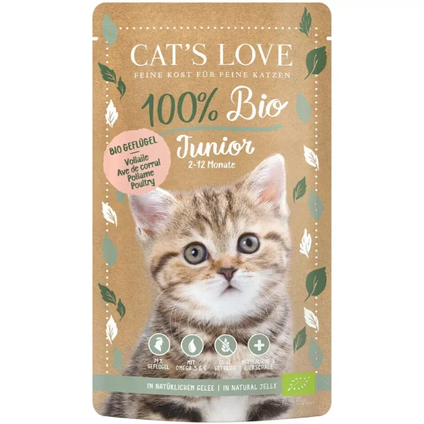 CAT'S LOVE para gatos Junior Bio Ave de Corral