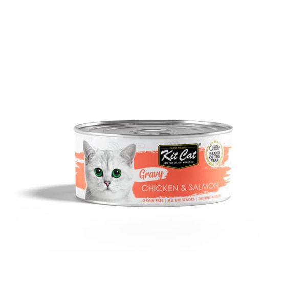 KIT CAT para gatos de pollo con Salmón en salsa
