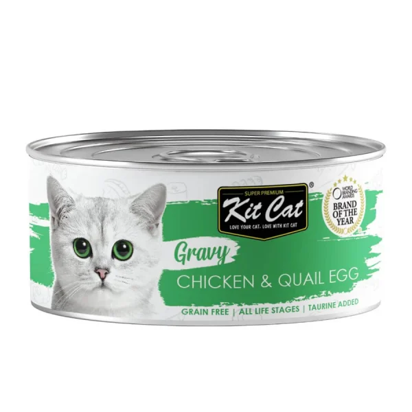 KIT CAT para gatos Atún con Huevo de Codorniz en salsa