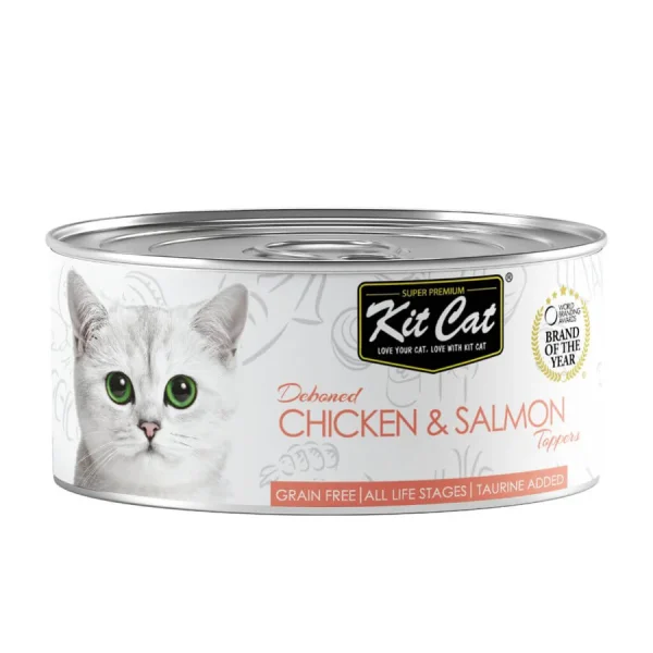 Kit Cat para gatos Pollo con Salmón en gelatina