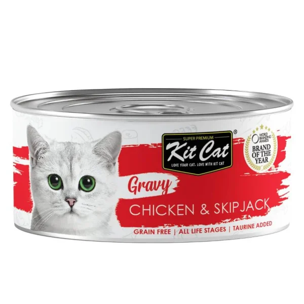 KIT CAT para gatos Pollo con Bonito en salsa