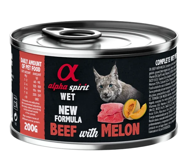 Alpha Spirit para gatos Ternera con melón