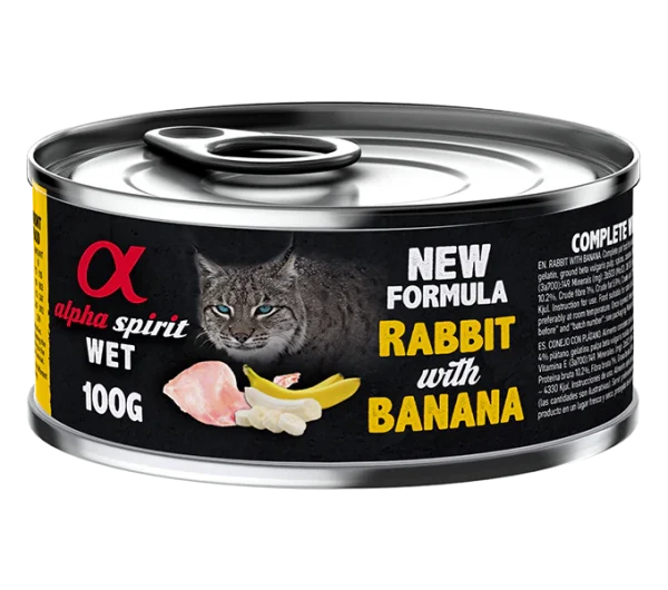 Alpha Spirit para gatos Conejo y plátano