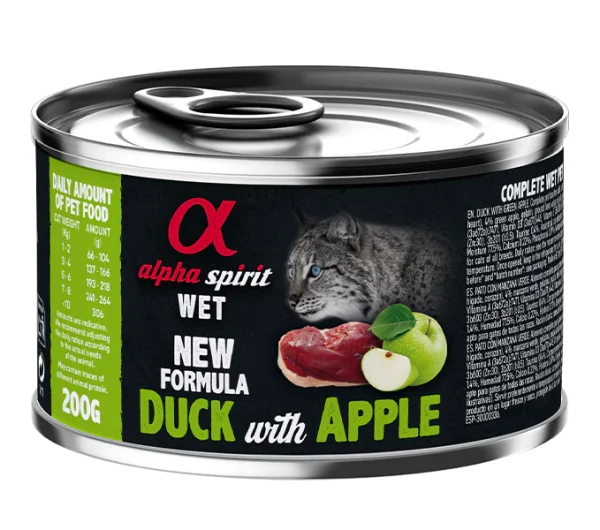Alpha Spirit para gatos Pato con manzana verde