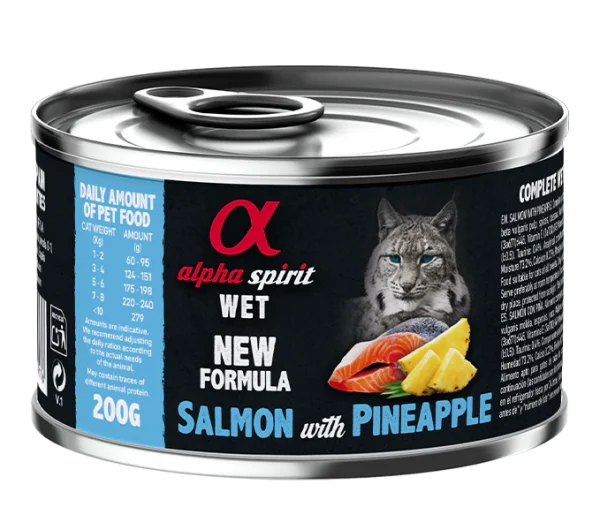 Alpha Spirit para gatos Salmón con piña