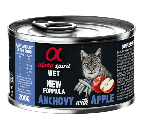 Alpha Spirit para gatos Boquerón con manzana
