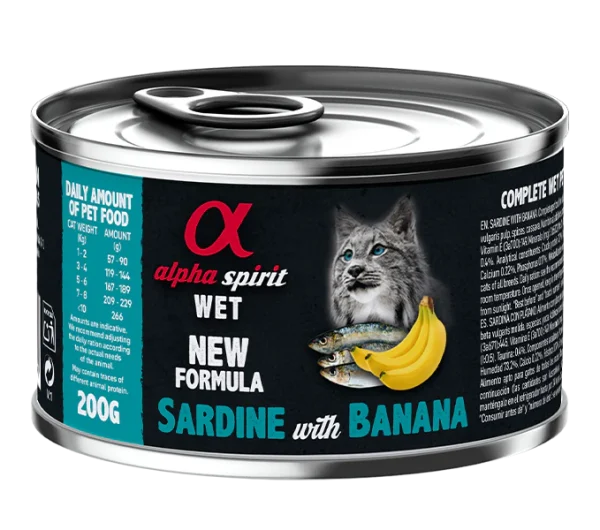 Alpha Spirit para gatos SardinaConPlátano