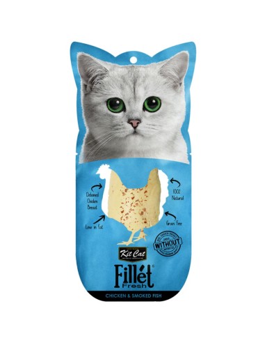Kit Cat Filete pollo y pescado ahumado