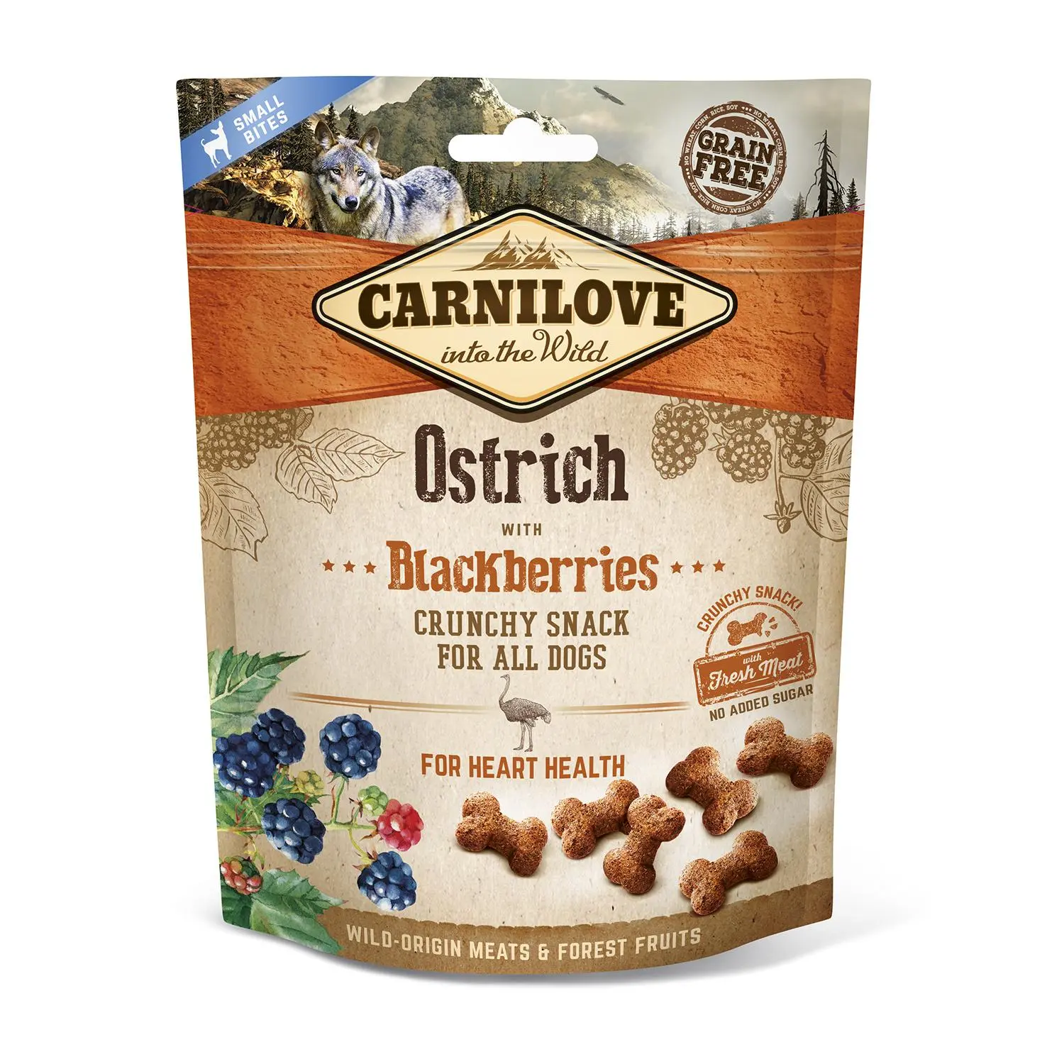 Carnilove Snack Crunchy Avestruz y Mora