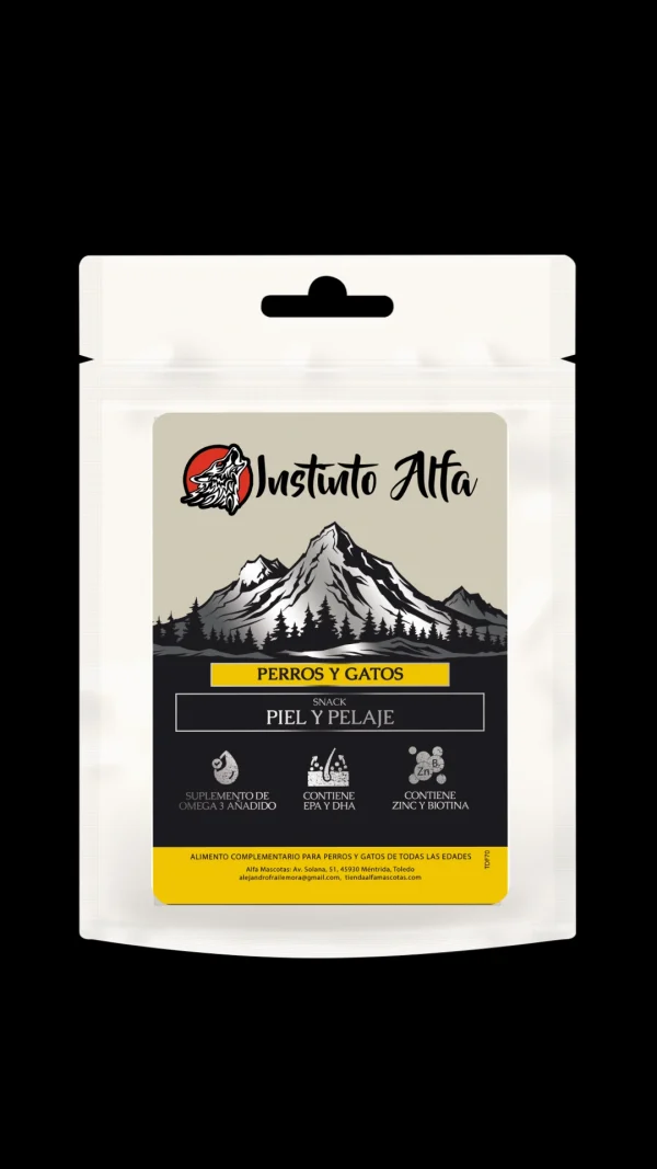 Snack Funcional Pelo y piel Instinto Alfa para perros y gatos