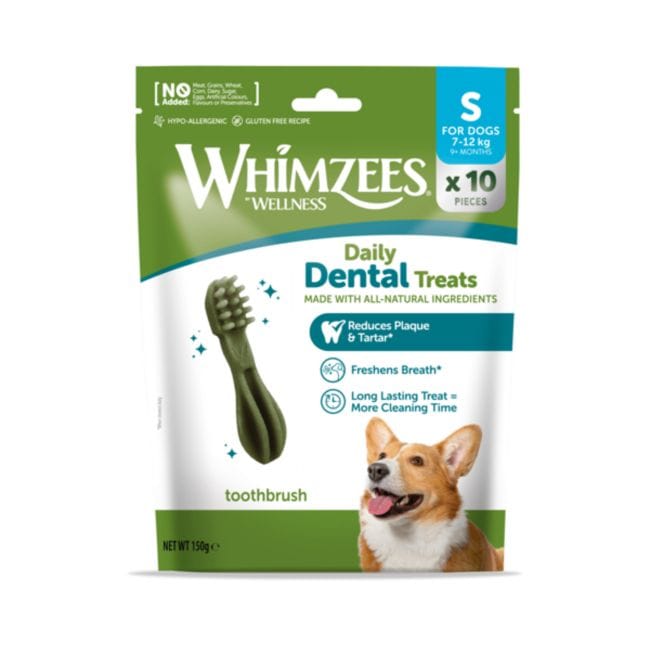 Whimzees Snack dentales para perros talla S